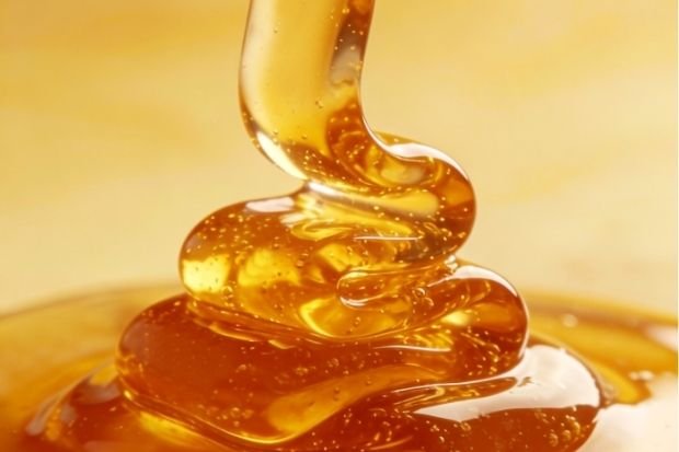 Golden Honey Dripping In Swirls